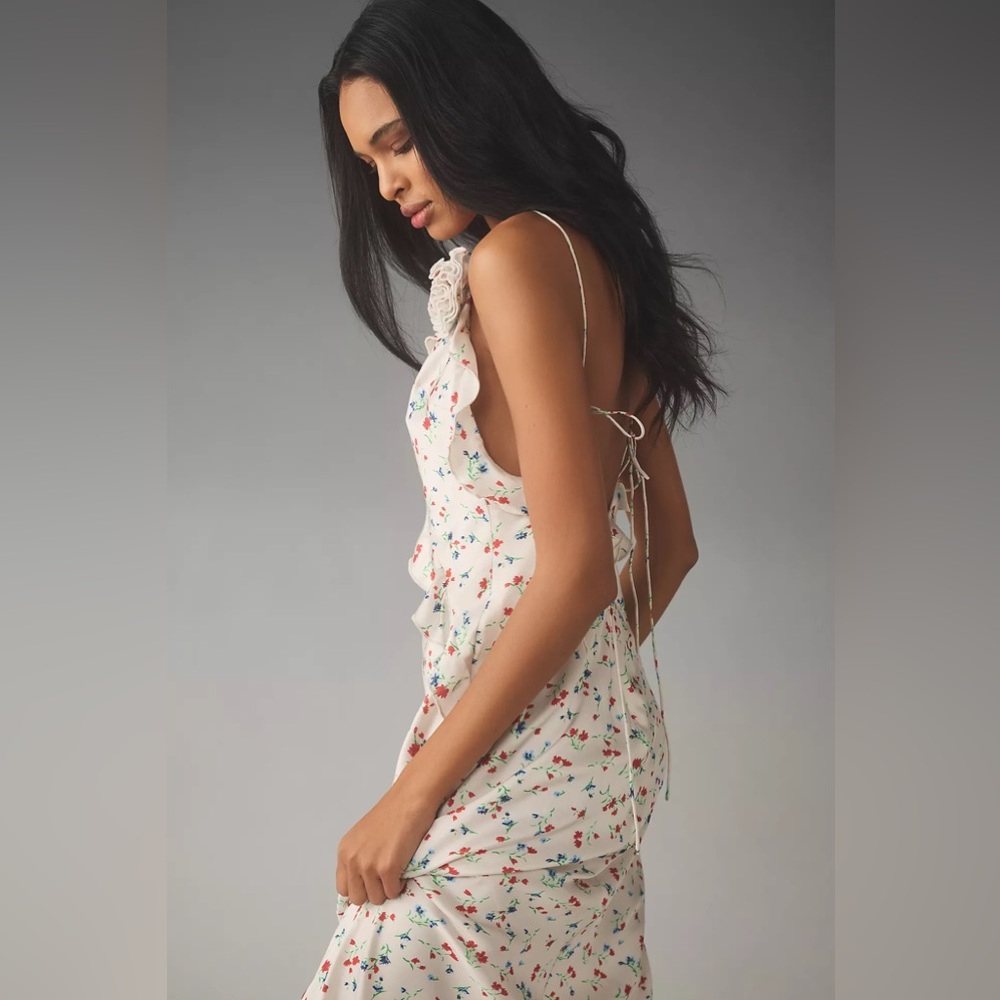 Bardot Olea Floral Sleeveless Ruffle Midi Dress - Picture 11 of 15